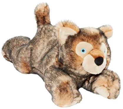 Fluff & Tuff Lobo Wolf Pup Plush Dog Toy,All Breed Sizes