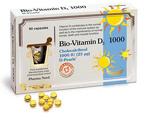 Pharma Nord Bio-Vitamin D3 1000IU 80 Capsules (Pack of 3)