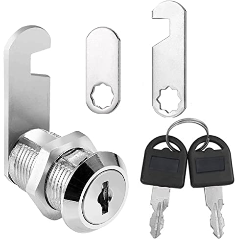 Litensh Cerradura de buzón de seguridad de 5/8 pulgadas, 16 mm,cerradura de leva de cajón de gabinete, cerraduras de armario de puerta de caja de herramientas con llaves