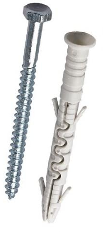 M8 (8mm x 80mm) Dübel und M6-Sechskantschrauben (50 Pack) Wandmontage Schrauben Dübel Wanddübel mit Edelstahl Betonschrauben Wandanker Schraube & Wanddübel Set Ziegelstein Wandmontage Wandanker