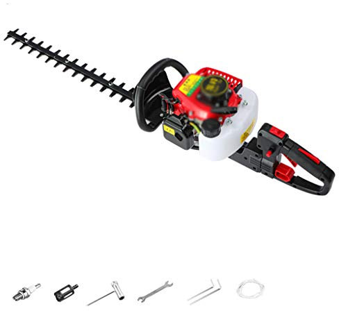 Siepe elettrica Asta telescopica Estensibile 75 cm Tagliasiepi Tagliasiepi a Benzina Cesoia SK5 Lama (Nuovo aggiornamento [Taglia Rami Spessi 3 cm]) (Doppio Coltello)