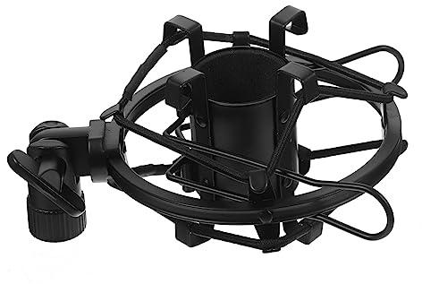 Supporto Microfono Antisfondamento Metallico Professionale | Aggancio Rapido, Isolamento da Vibrazioni e Rumore, Angolazione Regolabile, Diametro 2, 5cm, Interfaccia 1, 5cm
