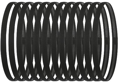 KALUROIL 12 PCS Fasce Sportive per Capelli - Antiscivolo, Elastico, Leggero - Ideale per Yoga, Calcio, Basket, Jogging, Tennis - Uomo e Donna