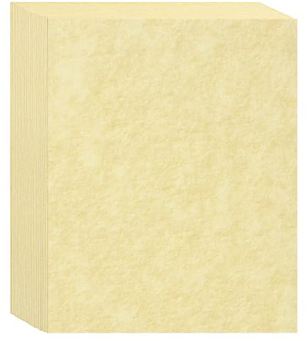 30 Sheets Parchment Paper - Light Beige 8.5” x 11” Letter Size Parchment Card Stock 65lb Heavyweight Paper Thick Vintage Paper for Certificate, Crafts, Business Cards, Invitations PAP04LB