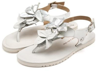 GIOSEPPO| Sandalia plana niña LINNEUS|Zapato piel| Cierre hebilla||Blanco|Talla 32