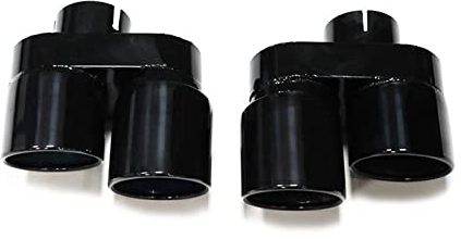UTONGMU Auspuff Schalldämpfer Für BM&W G20 G21 330i 2,5 '' Zoll Endrohr 1 Paar Auspuffblende Endrohrblende Auspuffanlage Düse Quad Auspuffrohr(Schwarz)