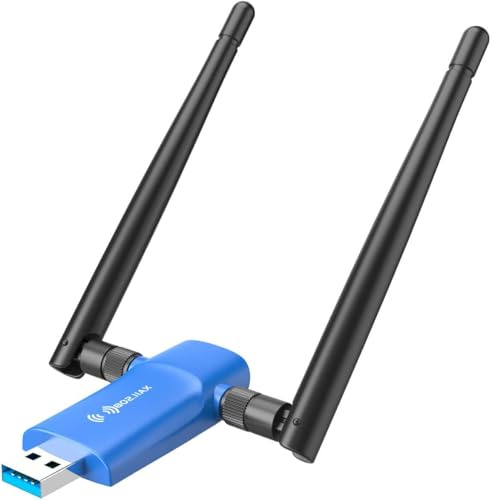 Nineplus WiFi 6 1800Mbps 802.11ax USB 3.0 Wireless Adapter with PC WiFi Antenna for Win11/10 Gaming Internet Network Card