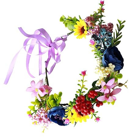 MUSISALY Blumenstirnband Für Hochzeit Festival Accessoires Haare Blumenkopfschmuck Brautkopfbedeckung Simuliertes Sonnenblumen Stirnband Strandurlaub Haarband Party Haarkranz
