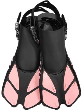 Bottone Kurze Schnorchelflossen, Reisegröße, verstellbar, offene Ferse, Schwimmflossen, Scubas-Flossen, verstellbare Haspen, Schwimmflossen