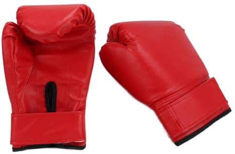Guantes de boxeo para entrenamiento, Muay Thai, artes marciales mixtas, kickboxing, hombres y mujeres, adultos, saco de boxeo pesado, guantes de entrenamiento (rojo)