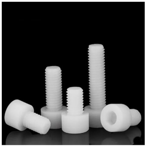 Vis à tête creuse hexagonale en Nylon blanc, 3 à 30 pièces, boulons à tête cylindrique en plastique, vis isolées M3 M4 M5 M6(16mm,M6(10pcs))
