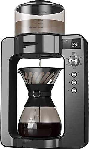 Coffee Machine Smart Hand Coffee Machine with Filter Freshly Ground Household Automatic Commercial Dripping American Coffee Tea Maker(Black), UUOCMBGR, Black, a