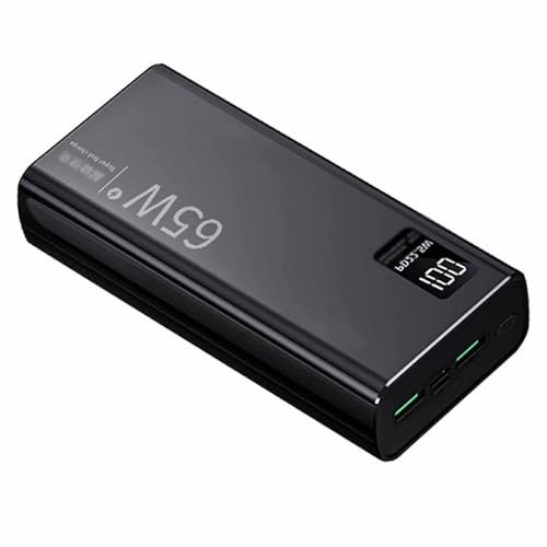KhUkhu Caricabatterie Portatile da 65 W, Power Bank da 50000 mAh, PD 20 W QC3.0, Power Bank A Ricarica Rapida, Batteria Esterna con Display A LED, Caricabatterie di Emergenza per Telefono Cellulare