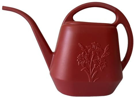 GießKanne, GießKanne Zimmerpflanzen,4 Liter,Watering Can, GartengießKanne BlumengießKanne Mit Langem Auslauf, Für Innen Und AußEn, Haus, Garten, Blumen GäRtnern, Zimmerpflanzen (Rot)