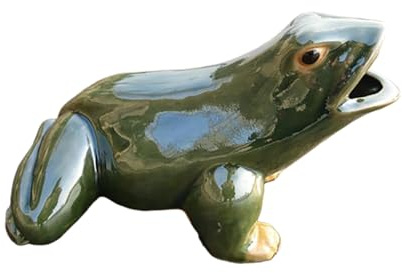 ZYZSY Cracheurs d'étang, Figurine Grenouille gargouille, Fontaine À Eau Étang À Poissons Cascade Décorative, idéale pour Les Mini-étangs et fontaines de Jardin(24 * 16 * 15cm/9.5 * 6.3 * 5.9in)
