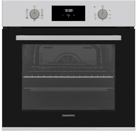 Daewoo Einbau-Backofen, Heißluft, 9 Funktionen, Pizza-Funktion, AntiFingerPrint Oberfläche, LED Display, 60cm Backofen, 69 l Volumen,