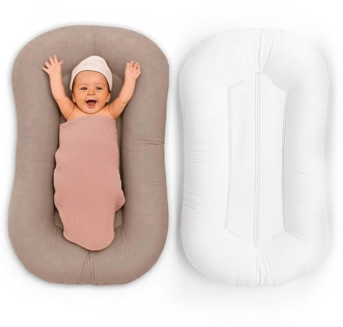 PaLulli® LuliNest – Babynest aus Bio-Baumwolle mit abnehmbarem Bezug | Kuscheliger Kokon für Neugeborene & Säuglinge | Sicher, bequem & pflegeleicht