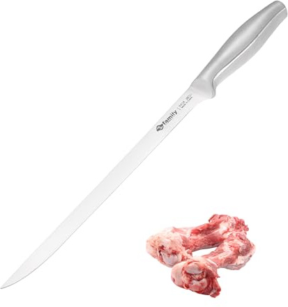 Family Cuchillo Deshuesador 37 cm, Una Sola Pieza de Acero Inoxidable con Mango Hueco, Hoja Flexible y Precisa, Ideal para Separar Carne, Pescado y Aves con Eficiencia