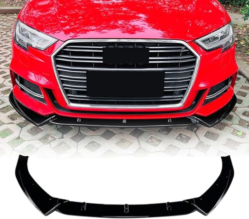 LYangr Spoiler Parachoques Delantero para Audi A3 S3 8V Sline 2017-2020, Coche Alerón Delantero Coche Frontal Alerón Divisor Lip Divisor de Labios Protector de alerón