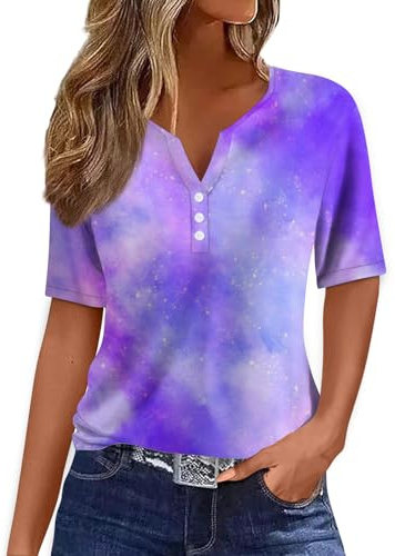 Sport Femme Tee Shirt Coton Chemise Double Gaze Top Bretelle Spaghetti Dentelle Ete Vêtements Grande Taille Chic T EVJF Tunique Violet L