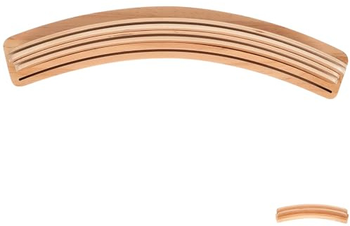 HEANUJJ Spielkartenhalter Holz mit Gebogenem Sockel Kartenständer für Poker Bridge Handlicher Kartenorganisator für Kartenspiele Freihändig mit Stabilem Holztablett