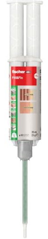 fischer - Cheville Liquide Fill & Fix 25ml / 1 Cartouche + 2 becs mélangeurs + 4 Douilles Treillis + 2 tuyaux de rallonge