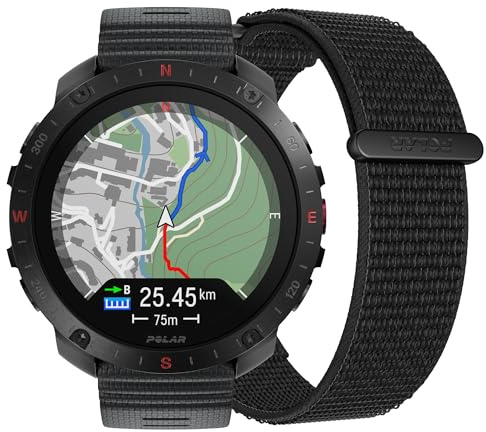 POLAR Grit X2 Pro, mit zusätzlichem Klettband, Premium GPS-Smart-Sportuhr, ultimative Outdoor-Abenteueruhr mit robustem Design, fortschrittlicher Navigation, Sport-Tracking