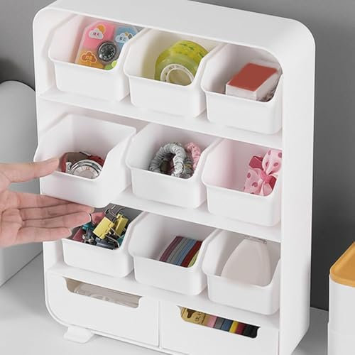 Windfromort 11 Pezzi Porta Bustine Thé e Tisane – Scatola Porta Tisane in Plastica – Organizer Caffè per Cucina, Ufficio e Trucco (Bianco)