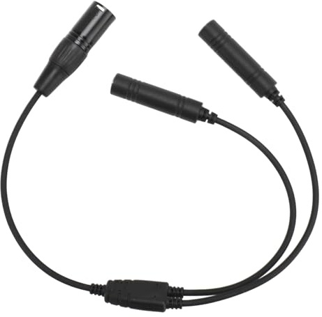 PUNELE flygplan hörlursadapter, flygheadsetadapter, professionell GA dubbelkontakt till 5-stifts XLR-adapter, kompatibel med de flesta flyghörlurar