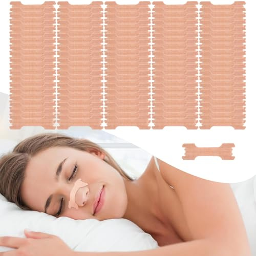Anti Ronflement Nasal Strips Bandelette Nasales,Dispositifs Anti Ronflement Efficace Puissant,Ecarteur Nasal Taille Large Patch Anti Bandelette Nasales Pour une Meilleure Respiration(100Pièces)