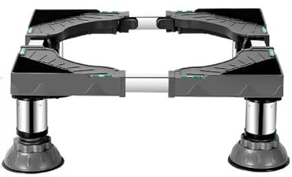 Base per Lavatrice con 4 Piedi per Lavatrice Frigorifero e Asciugatrici Base Regolabile Alto16-19cm con Funzione di Assorbimento Degli Urti Larghezza 40 a 65 cm