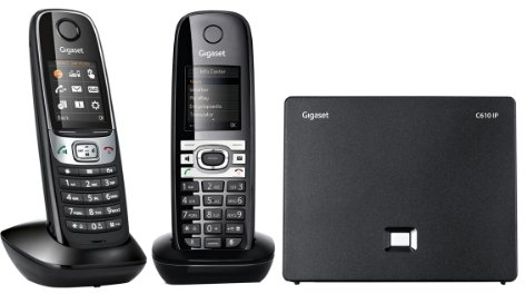 Gigaset C610 IP Duo Téléphone VoiP sans fil avec Eco DECT combiné supplémentaire Noir