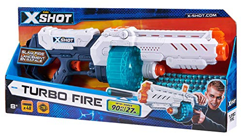Zuru - Pistola Turbo Fire 8+, 36270, Blaster 20 disparos-48 Flechas