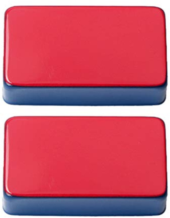 Exceart 2 Stück Humbucker Gitarrenhals Single Coil Pickup Covers Gitarre Pickup Covers für Eletric Gitarre Bass Zubehör (oben rot und blau unten) 7*3.9*1.9cm Oben rot und blau unten