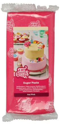 FunCakes Pasta di Zucchero Hot Pink: facile da usare, liscia, flessibile, morbida e pieghevole, perfetta per la decorazione di torte. Senza glutine - 1000 g