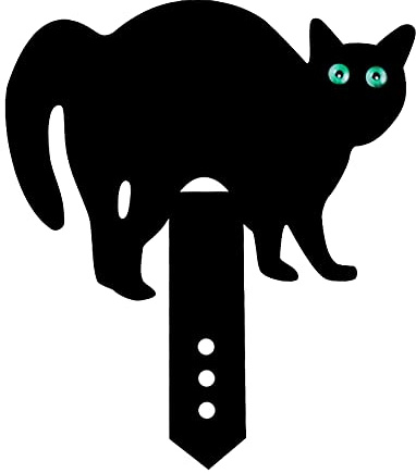 2Pcs Peur Jardin Chats avec Réfléchissant Yeux Effrayer Chats Signe de Yard Jardin Silhouette Jeu des Animaux Sauvage Oiseau Jardin Animaux Répulsif Chat Ornements de Pelouse