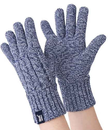 HEAT HOLDERS - Damen Extra Warm Winter Handschuhe | Strick Handschuhe mit Innen Flauschig Fleece Gefüttert