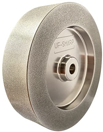 150mm CBN Schleifscheibe 180er Körnung, 6x 1.5 x 1/2(Lochdurchmesser), Körnung 180,Zum Schärfen von HSS-Werkzeugen (6x 1.5 x 1/2) | Vibrationsfrei, Kühler Schleifen, Kein Verband erforderlich,Weniger Schleifstaub,Schleifen HSS-Werkzeuge
