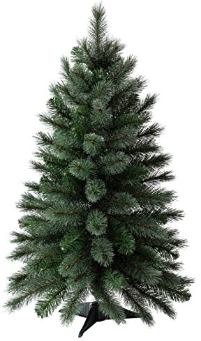 Dehner Künstlicher Weihnachtsbaum Odin, mit Ständer, Höhe 90 cm, Ø 56 cm, PVC/Kunststoff, grün