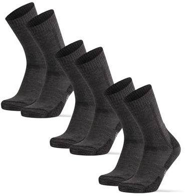 DANISH ENDURANCE Merino Wandersocken, 1, 3 & 5 Paar | Merino Trekkingsocken, Stark Gepolstert & Atmungsaktiv, Geruchshemmend, für Wandern, Trekking & Arbeit, Unisex