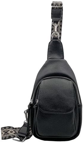 stylx Sling Bag Damen Klein Brusttasche PU Leder Schultertaschen Handy Umhängetasche Crossbag Umhängen für Outdoorsport, Wandern, Radfahren, Reisen