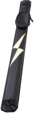 Queue-Tasche mit 2 Löchern, PU-Leder, Hartschalen-Tragetasche mit verstellbarem Schultergurt, leicht, tragbar für 1/2 Snooker-Billardstock, Queue-Schutztasche, Aufbewahrungstasche,Billard-Zubehör,80cm