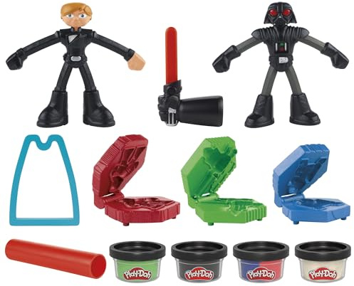 Play-Doh Star Wars Moulage Sabre Laser, Coffret de pâte à Modeler avec 2 Figurines de 10 cm, Noir