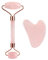 Lamkrtlp Rouleau de Quartz Rose et Gua Sha, Guasha Pour Visage, Rouleaux de Massage pour le Visage, Roller Visage pour la Peau