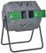 Outsunny Compostiera da Giardino Girevole a 2 Sezioni con 8 Prese d'Aria, Compostiera Domestica in Acciaio e PP, 160 L, per Compostaggio Rifiuti Organici, 71x65x96 cm, Grigio