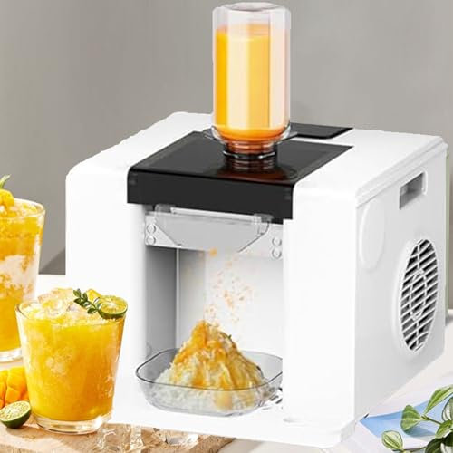 Machine à Glace Flocon De Neige Commerciale, Machine à Bingsu CoréEnne Automatique Avec éCran Tactile Et Nettoyage Automatique, Broyeur à Glace éLectrique Pour La Maison, Les FêTes,White