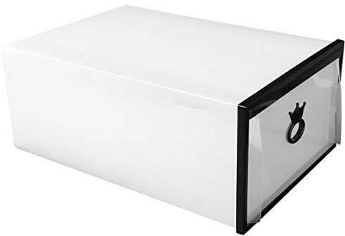 TIDTALEO Scatole Scarpe Trasparenti Impilabili Contenitore Per Scarpe in Plastica Organizer Portaoggetti Portatile Calze Vestiti e Piccoli Articoli