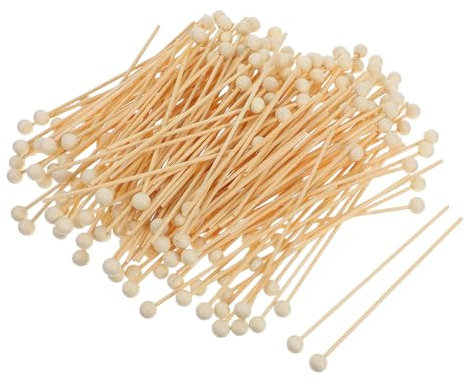 Cabilock 200 Piezas Palos de Madera para Dulces Diseño de Bola para y Decorar Tartas y Fiestas