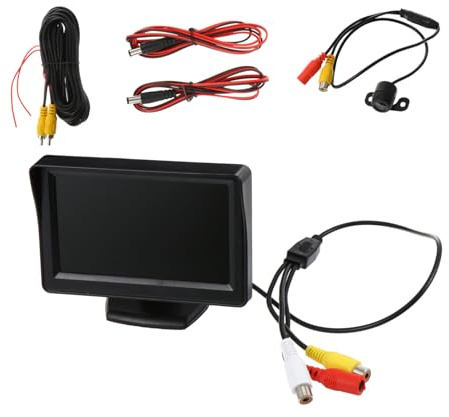iplusmile 1 Juego Cámara de para Automóvil con Monitor de Kit de Herramientas de Pantalla Digital para Prevención de Accidentes Compatible con DVD Instalación y Uso