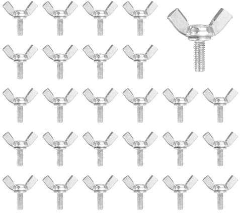 MECCANIXITY 40 Pcs M4x10mm Wing Butterfly Screw Bolts, Carbon Steel Zinc Plated Wing Bolt Thumb Hand Screws Fasteners for Home, Machine, Electronic Equipment